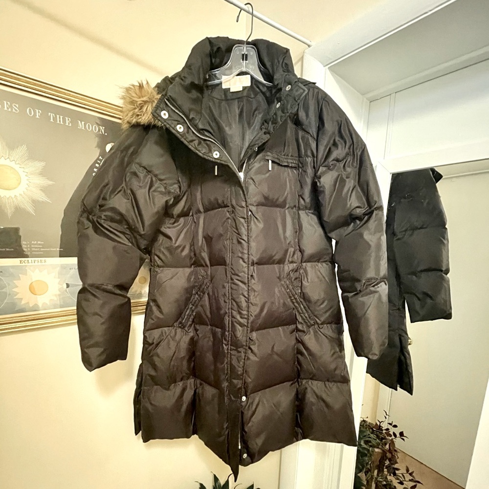 Mikael Kors Long Winter Parka - Fur Trim